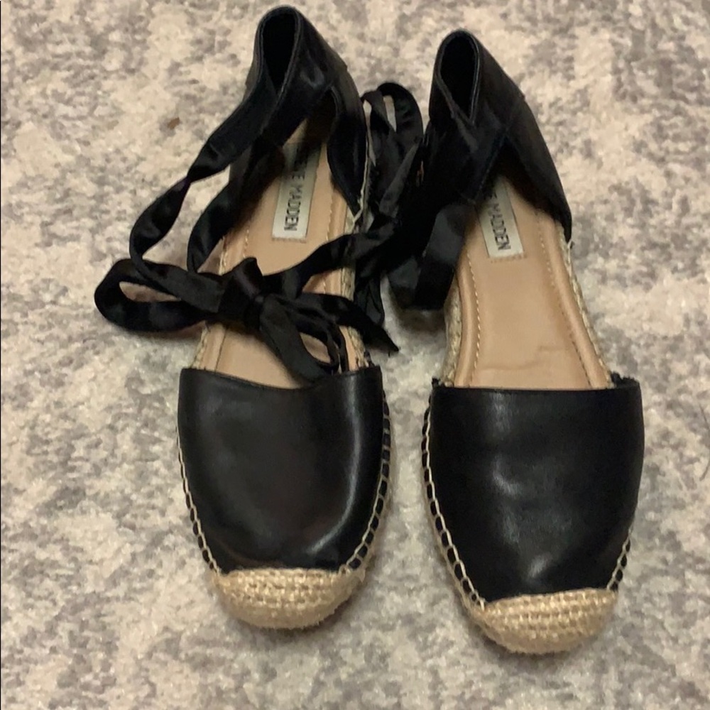 Steve Madden leather espadrilles!